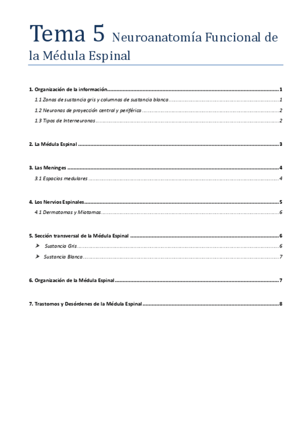 Miniatura del documento Tema-5-Neuroanatomia-Funcional-de-la-Medula-Espinal.pdf