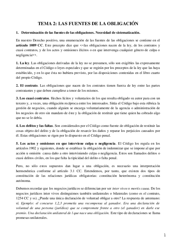 Miniatura del documento TEMA 2 FUENTES DE LA OBLIGACIÓN.docx