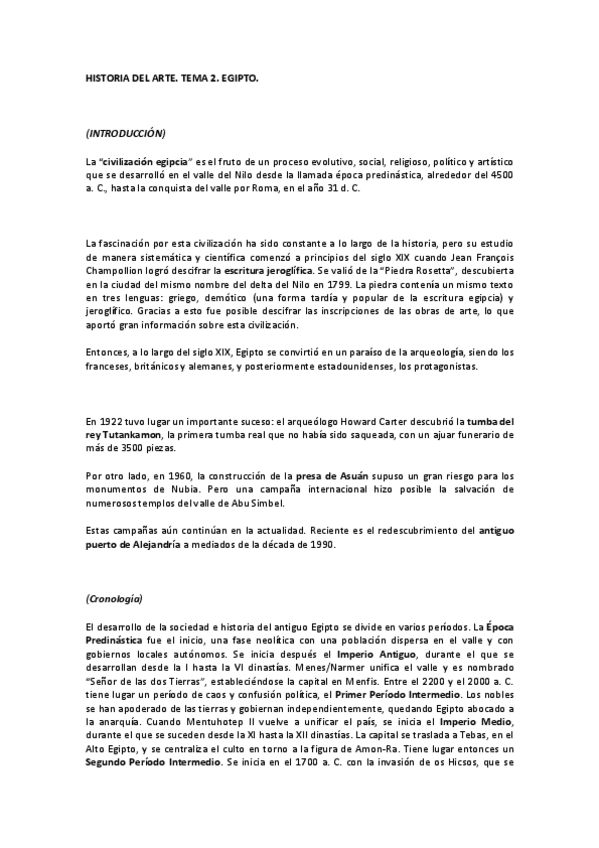 Miniatura del documento Teoría e Historia del Arte. Egipto.