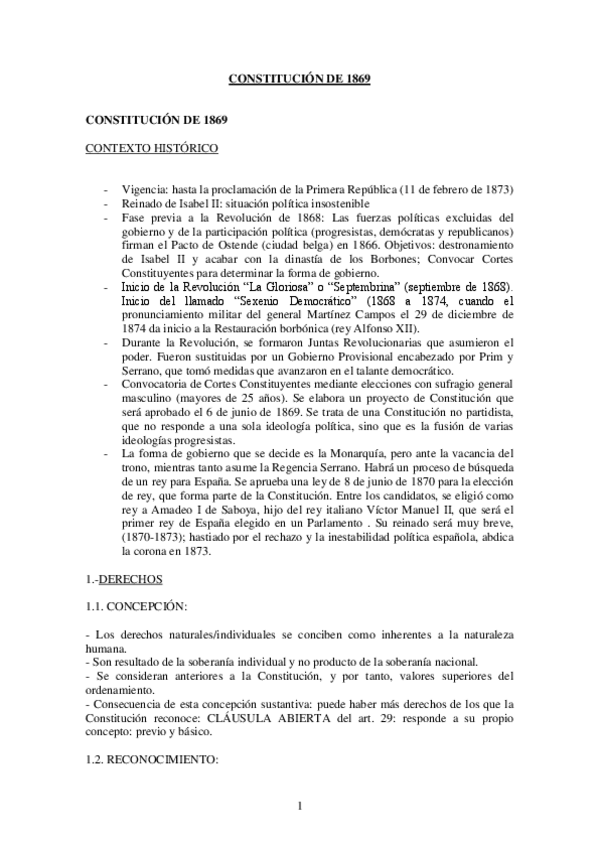 Miniatura del documento CONSTITUCIÓN ESPAÑOLA DE 1869. (Apuntes).pdf