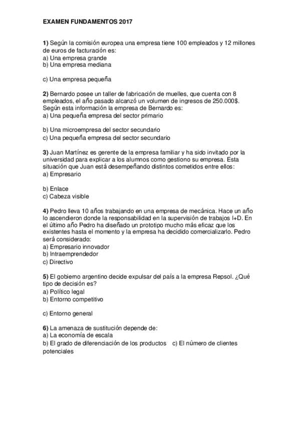 Miniatura del documento Examen-2017-Fundamentos-de-direcion-de-empresas.pdf