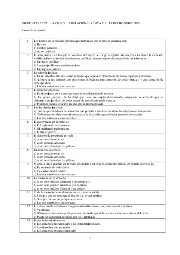 Miniatura del documento test - lección 5 - La relación jurídica y el derecho subjetivo - sin respuestas.pdf