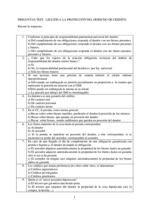 Miniatura del documento test - lección 8 - la protección del derecho de crédito - sin respuestas.pdf