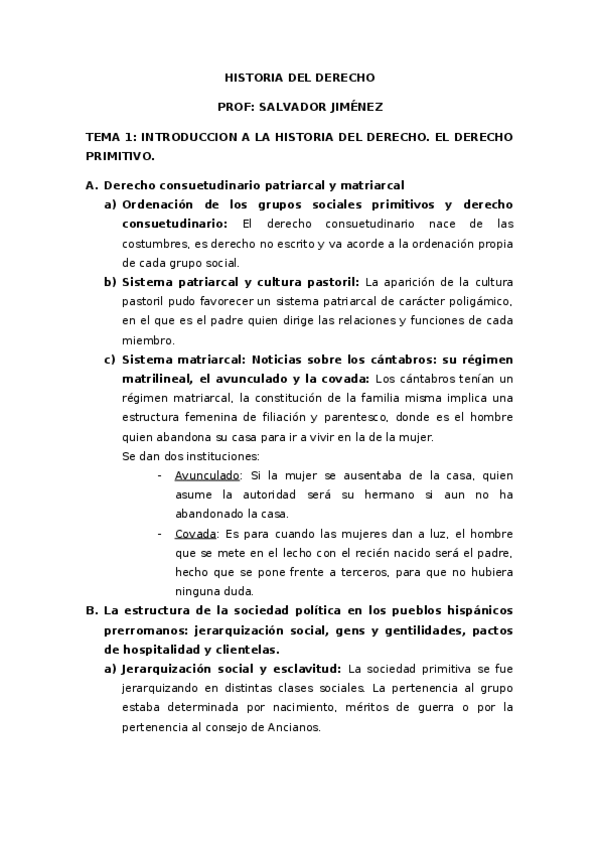 Miniatura del documento TEMARIO COMPLETO HISTORIA DEL DERECHO