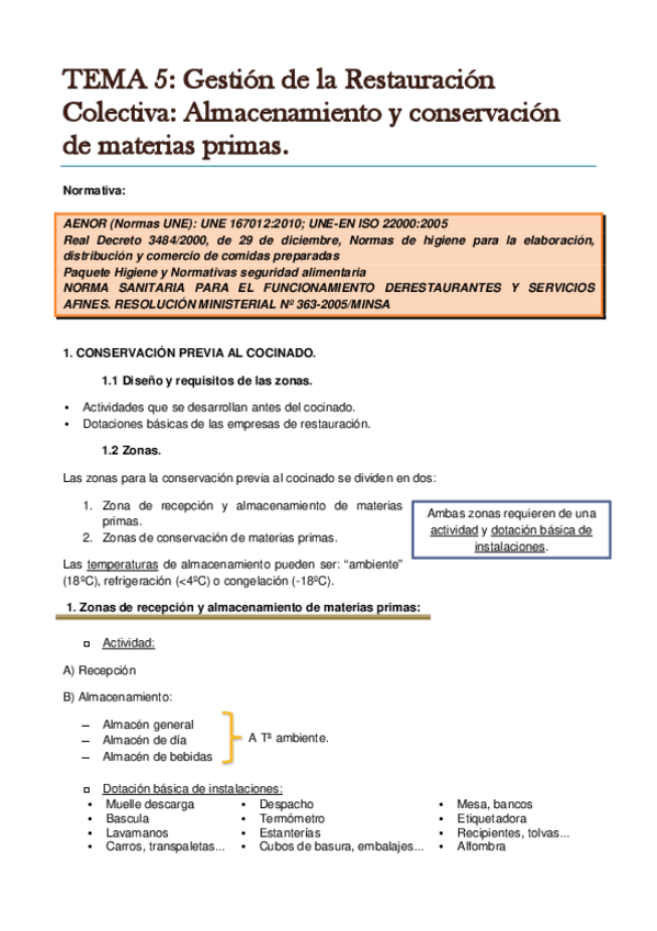 Miniatura del documento TEMA 5. Gestión de la Restauración Colectiva. Almacenamiento y conservación de materias primas..pdf