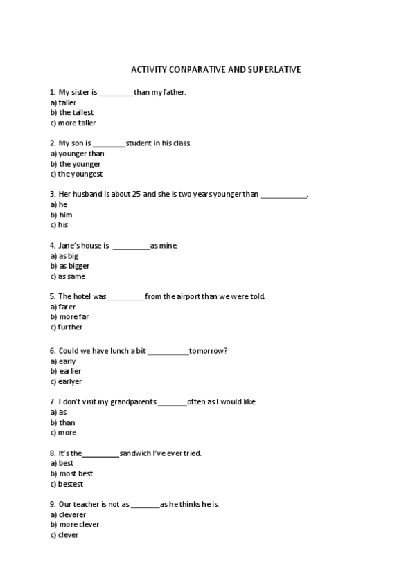 Miniatura del documento Exercise-Grammar-unit-2-Comparative-and-Superlative.pdf