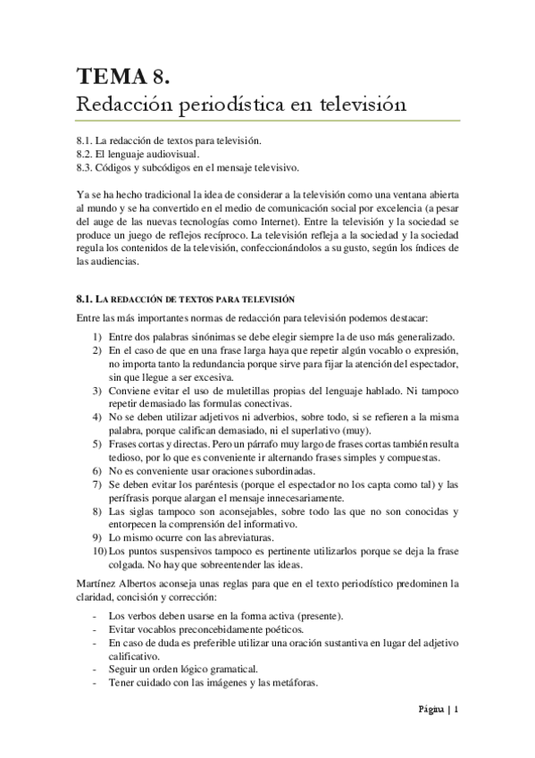 Miniatura del documento TEORÍA TELE. TEMA 7. Redacción periodística entelevisión..pdf