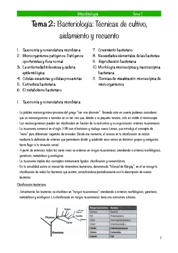 Miniatura del documento TEMA 2: BACTERIOLOGÍA