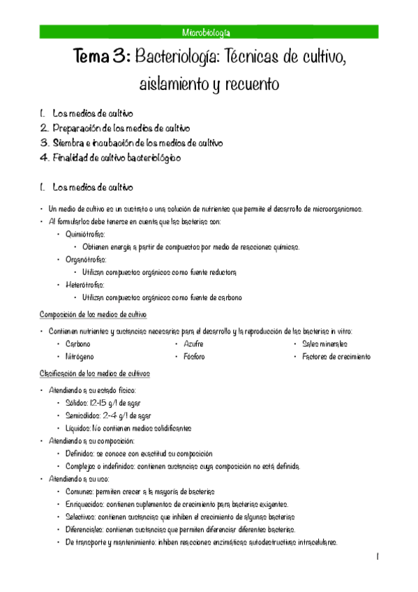 Miniatura del documento TEMA 3: MEDIOS DE CULTIVO