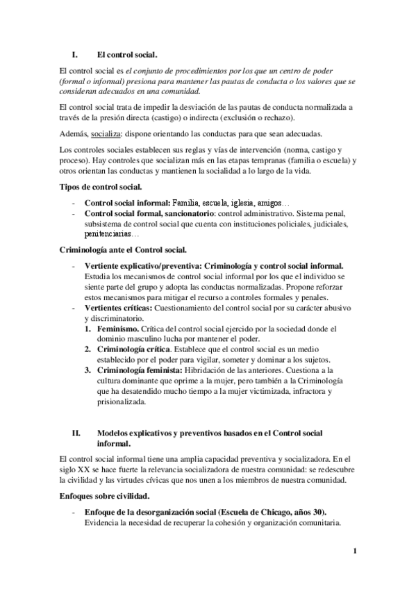 Miniatura del documento Tema 3. Objeto de conocimiento de la Criminología. El control social I..pdf
