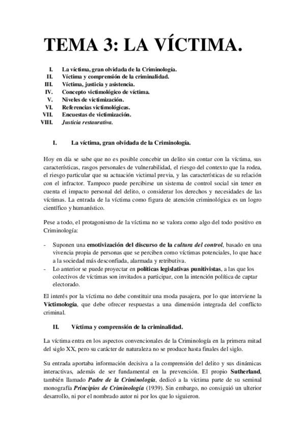 Miniatura del documento Tema 3. Objeto de conocimiento de la Criminología. La víctima..pdf