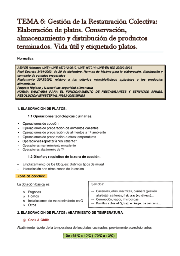 Miniatura del documento TEMA 6. Gestión de la Restauración Colectiva. Elaboración de platos. Conservación almacenamiento y distribución de productos terminados. Vida útil y etiquetado platos..pdf