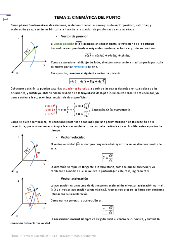 Miniatura del documento Física I - Tema 2 - Cinemática.pdf