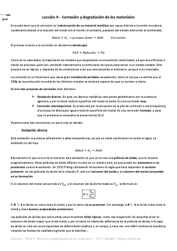 Miniatura del documento Química - Tema 9 - Corrosión y degradación de los materiales.pdf