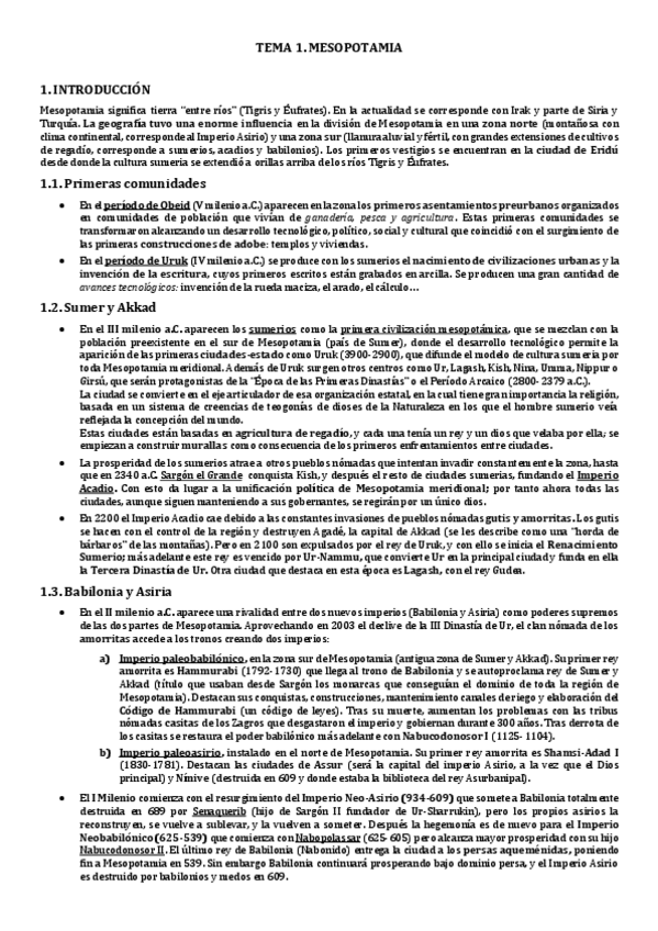 Miniatura del documento TEMA 1. Mesopotamia.pdf