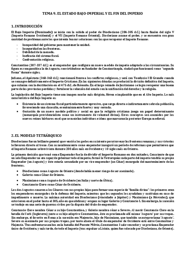 Miniatura del documento TEMA 9. El estado bajo-imperial y el fin del Imperio.pdf