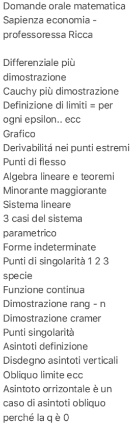 Miniatura del documento Domande-orale-matematica-Sapienza-economia-professoressa-Ricca.pdf
