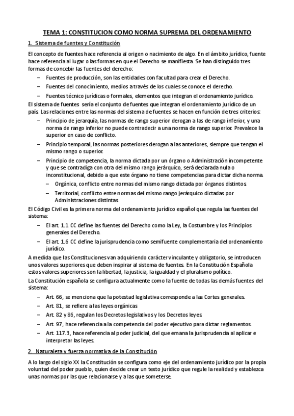 Miniatura del documento Tema 1 - Constitucion como norma suprema del ordenamiento.pdf