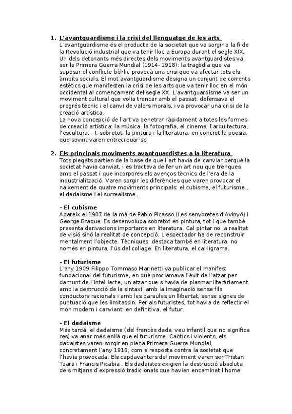 Miniatura del documento Les-avanguardes.docx