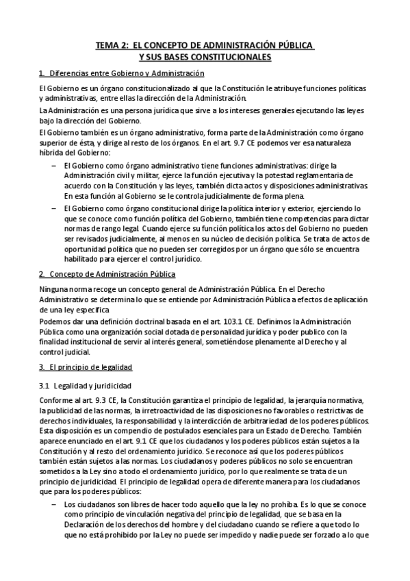 Miniatura del documento Tema 2 - Concepto de administracion publica y bases constitucionales.pdf