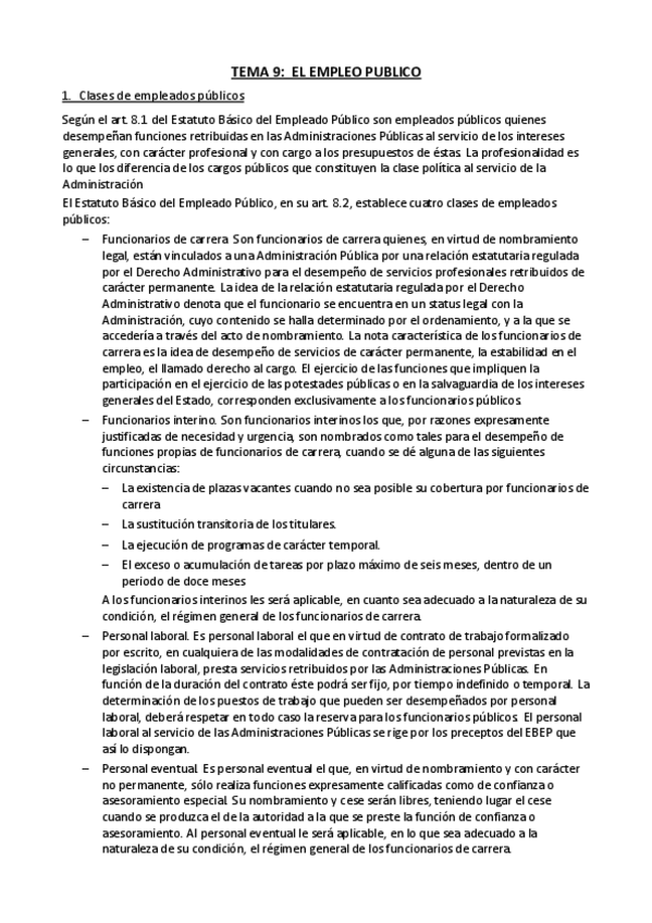 Miniatura del documento Tema 9 - El empleo publico.pdf