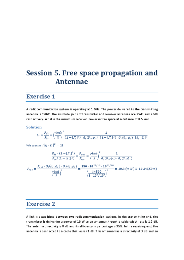 Miniatura del documento SolutionSession5FriisandAntennas.pdf