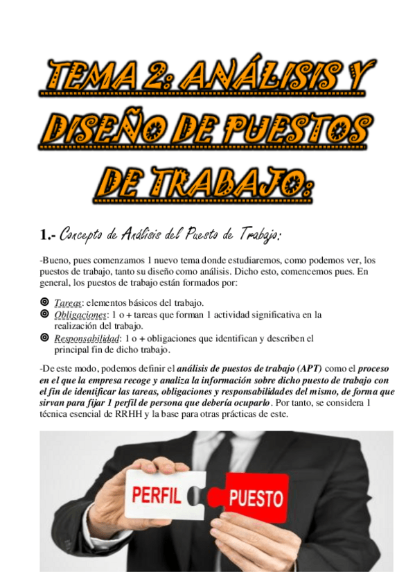 Miniatura del documento TEMA 2. Análisis y Diseño del Puesto de Trabajo.pdf