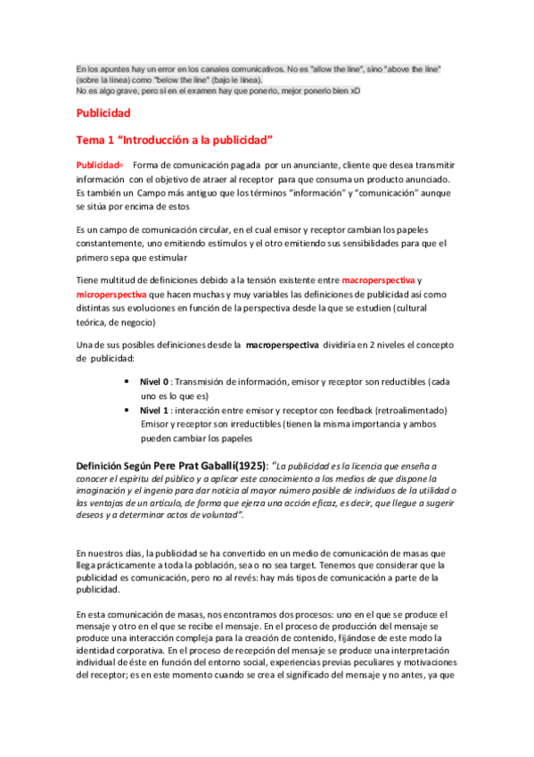 Miniatura del documento Publicidad. Apuntes de todo.pdf