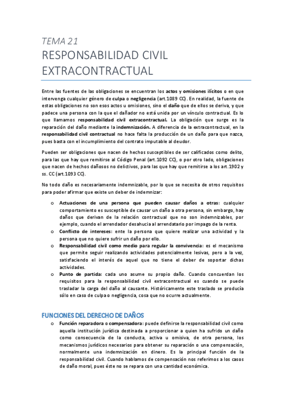 Miniatura del documento Tema 21. Responsabilidad extracontractual.pdf
