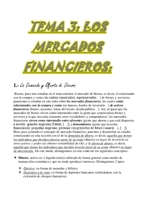 Miniatura del documento TEMA 3. Los Mercados Financieros.pdf