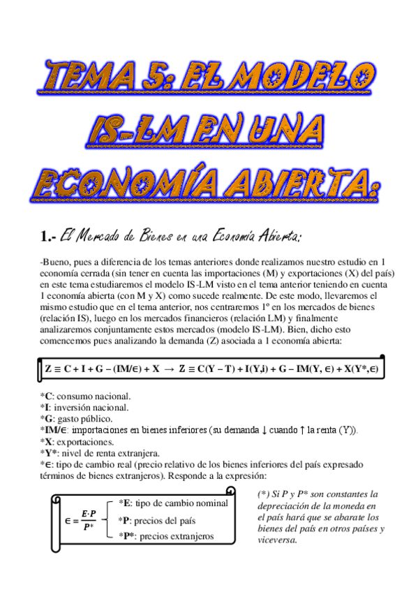 Miniatura del documento TEMA 5. El Modelo IS-LM en una Economía Abierta.pdf