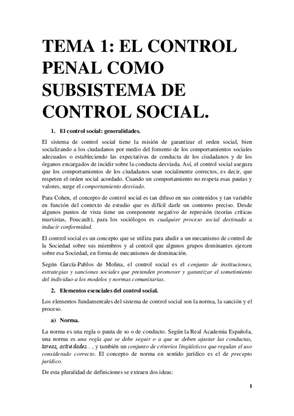 Miniatura del documento Tema 1. El control penal como subsistema de control social..pdf