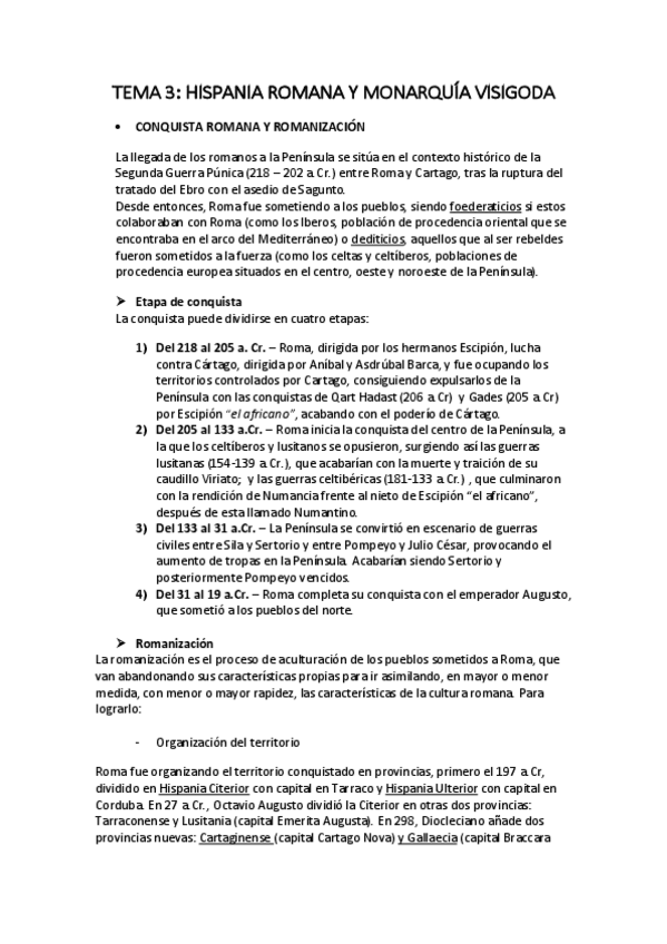 Miniatura del documento Resumen-Tema-3-Hispania-Romana-y-Monarquia-Visigoda.pdf