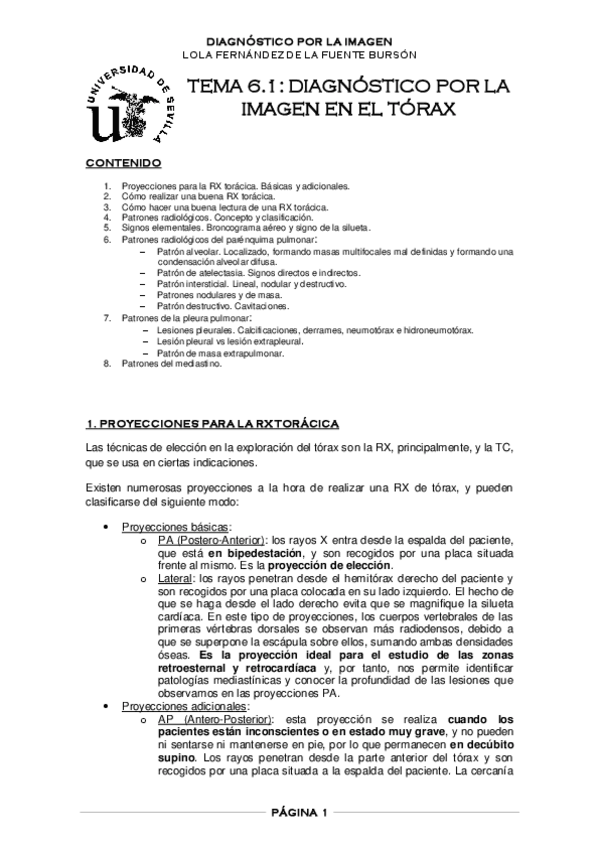 Miniatura del documento Tema 6.1. DIAGNÓSTICO POR LA IMAGEN EN EL TÓRAX (Dco) Lola.pdf