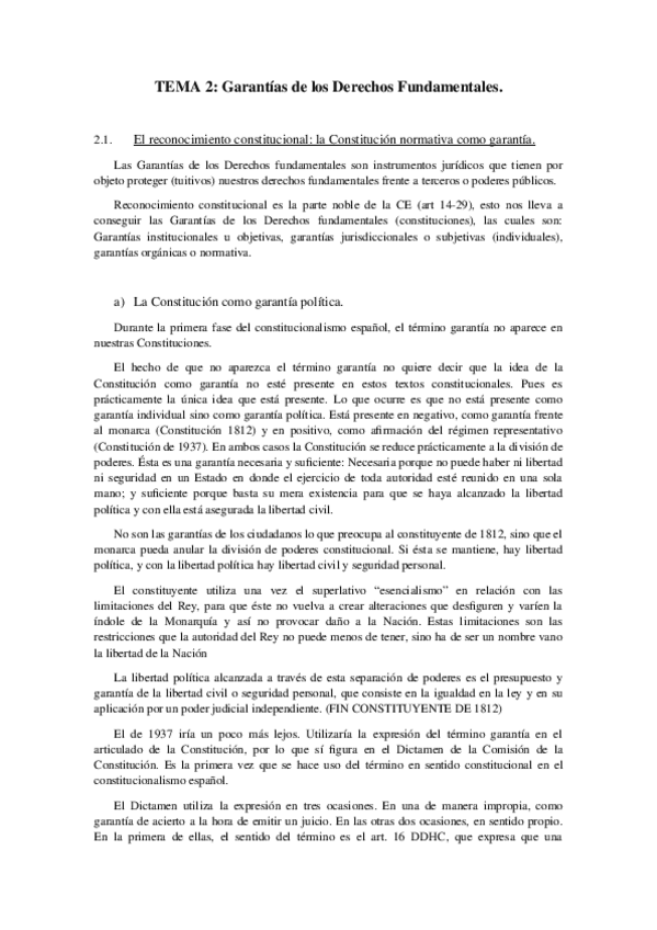 Miniatura del documento TEMA 2. Garantías de los DF.