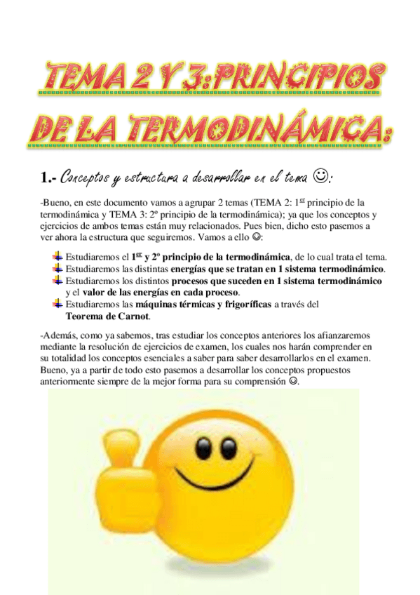 Miniatura del documento TEMA 2 y 3. Principios de la Termodinámica.pdf