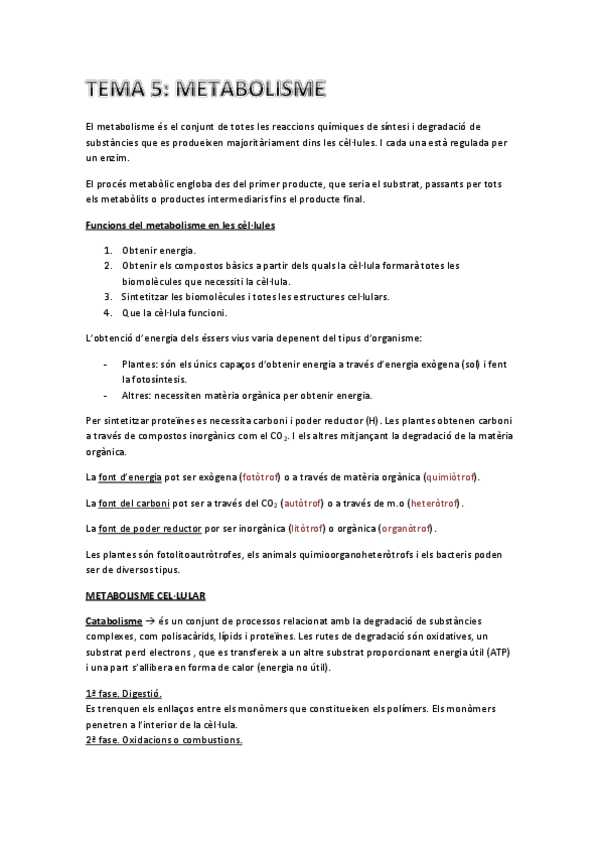Miniatura del documento Tema 5 - Metabolisme.pdf