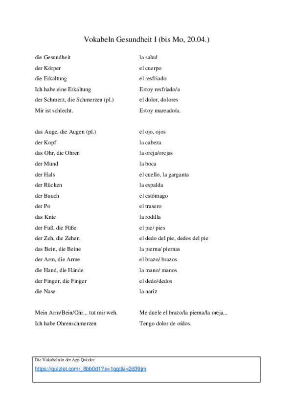 Miniatura del documento Vokabeln-Gesundheit-I.docx