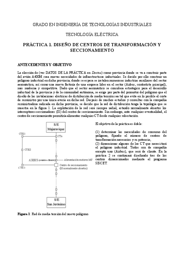 Miniatura del documento Practica-1-Diseno-de-Centros-de-Transformacion-y-Seccionamiento.pdf