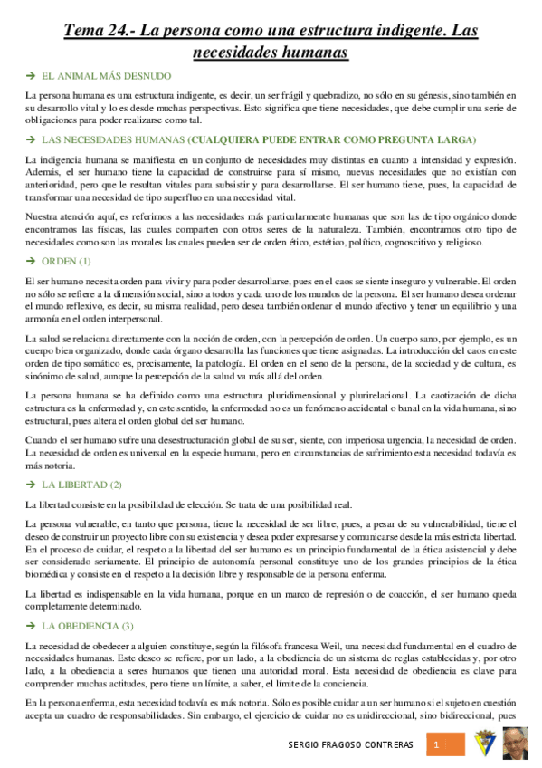 Miniatura del documento Tema 24.- La persona como una estructura indigente. Las necesidades humanas.pdf