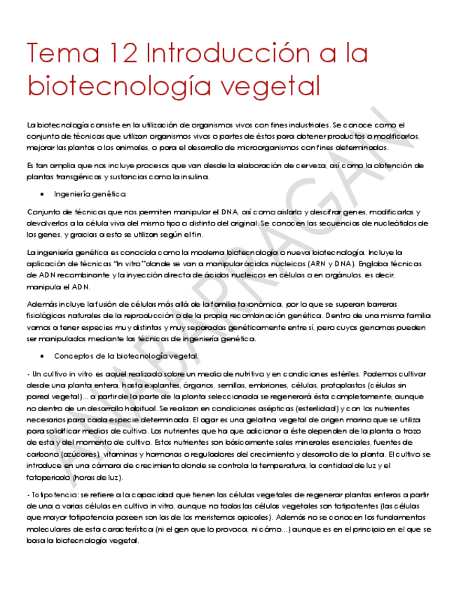 Miniatura del documento Tema 12 Introducción a la biotecnología vegetal.pdf