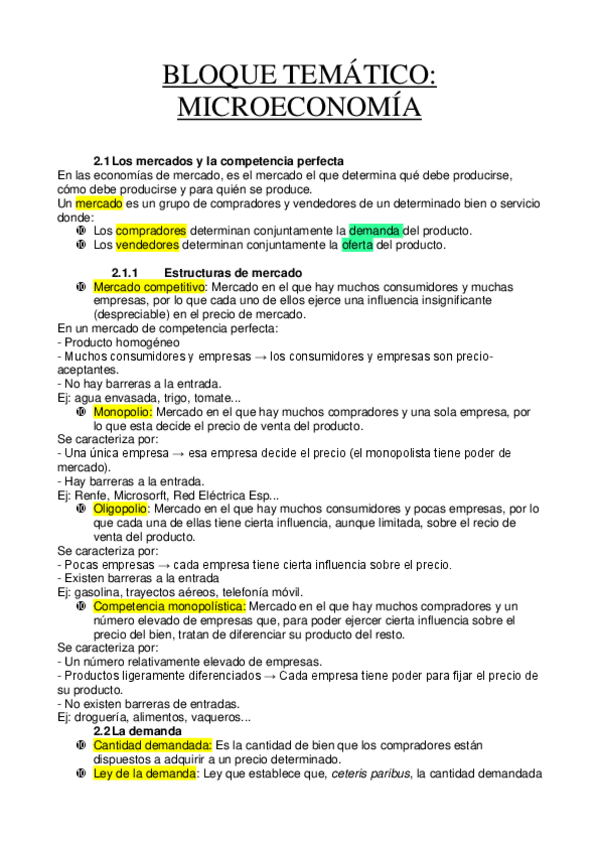 Miniatura del documento Resumen tema 2. Microeconomía.pdf