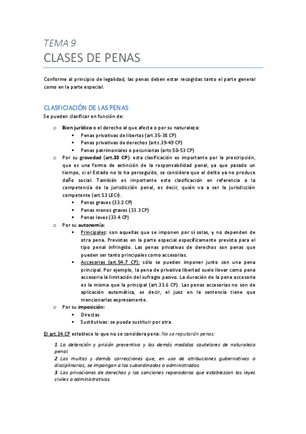 Miniatura del documento Tema 9. Clases de penas.pdf