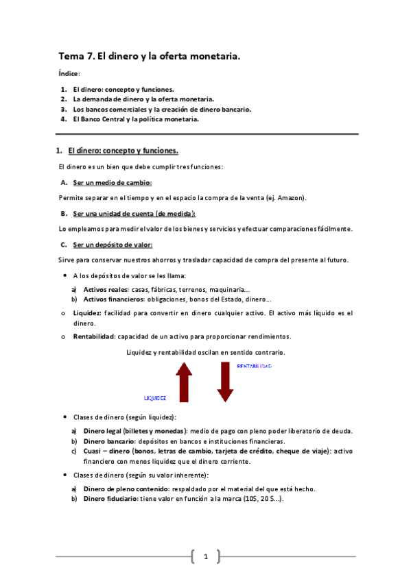 Miniatura del documento Tema 7. El dinero y la oferta monetaria.pdf