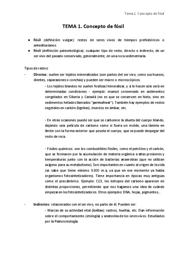 Miniatura del documento Tema 1. Concepto de Fósil