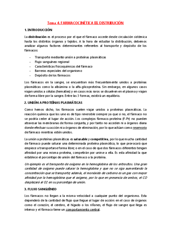 Miniatura del documento Tema 4. Farmacocinética III. Distribución.pdf