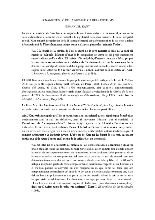 Miniatura del documento FONAMENTACIÓ DE LA METAFÍSICA DELS COSTUMS (segona secció).pdf