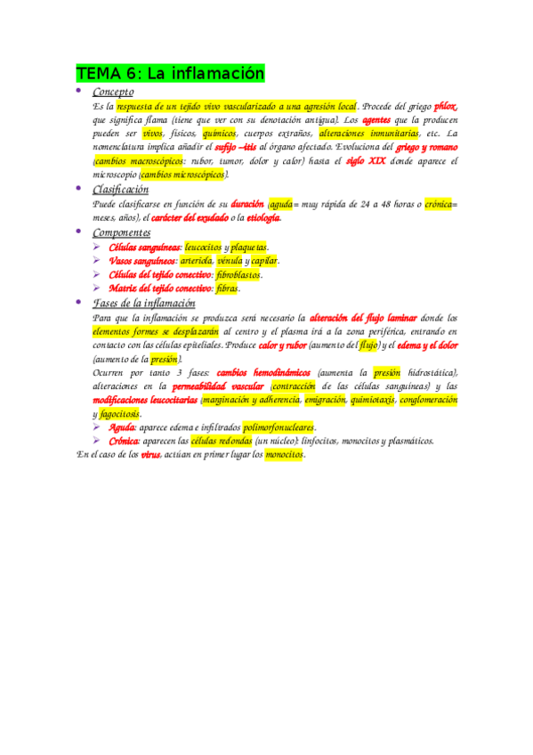 Miniatura del documento TEMA 5 INFLAMACIÓN AGUDA