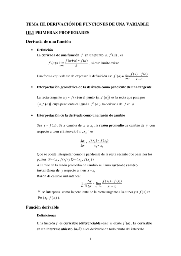 Miniatura del documento Tema 3.1 (Derivada de una función).pdf