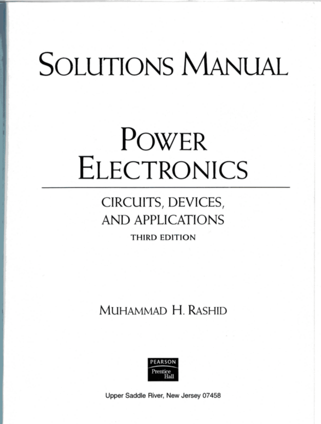 Miniatura del documento Power power electronics (solution manual) by M.H.Rashid.pdf